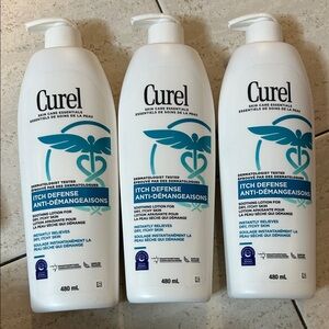 NEW 🆕 lot of three Curel Itch Defense Lotion